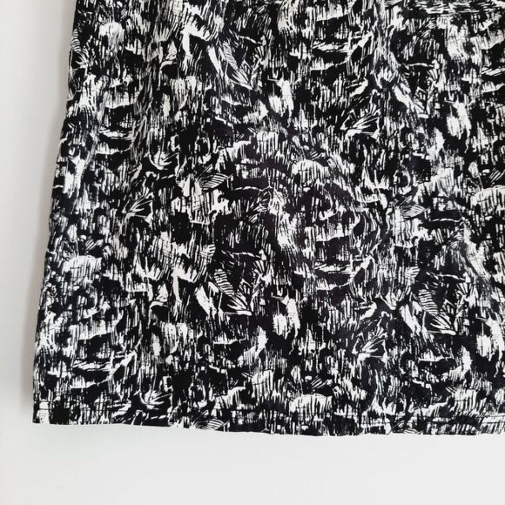 REITMANS / Skort B&W Mini Skirt Style w/ Pockets Abstract Pattern Sz 14 - Picture 9 of 14